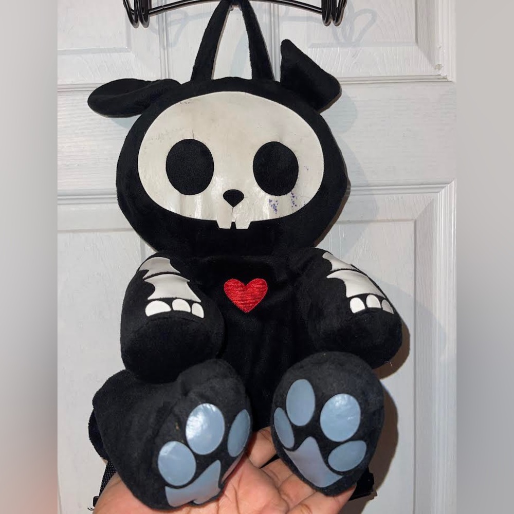 Skelanimals Plush Jack The Rabbit Backpack RARE - Picture 2 of 3